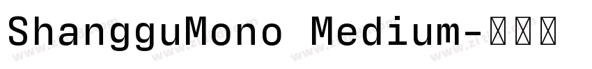 ShangguMono Medium字体转换